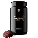 THE MUSHROOM ELIXIR - Bio Pilz Komplex Mushroom Coffee - hochdosiert mit Hericium Erinaceus (Lions Mane) Extrakt, Chaga Pilz, Reishi Extrakt, Cordyceps, Kakao, Kurkuma & Superfoods - 40 Portionen