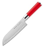 F. DICK Santoku, Küchenmesser, Red Spirit (Messer mit Klinge 18 cm, X55CrMo14 Stahl, nichtrostend, 56° HRC) 8174218K