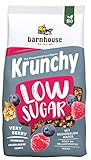 Barnhouse Krunchy Low Sugar Very Berry, zuckerarmes Bio Hafer-Knuspermüsli aus Bayern, mit Himbeeren, Heidelbeeren und Tonka, 1 x 1250g