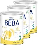 BEBA 3 Folgemilch ab dem 10. Monat, Babynahrung mit 5 HMO Komplex, nur Laktose, ohne Palmöl, 3er Pack (3 x 800g)
