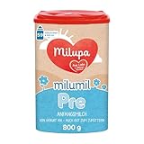 Milumil Milupa Pre Babynahrung, Anfangsmilch von Geburt an, Baby-Milchpulver, 800 g