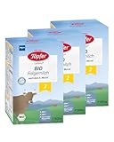 Töpfer Bio Folgemilch 2 - 3 x 600g Milchpulver - Babynahrung als Ergänzung zum Stillen / zur Beikost - Mit Bio-Milch aus dem Allgäu