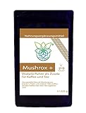 VITARAGNA Mushrox Vitalpilz Pulver, leicht löslich mit Cordyceps, Ganoderma Reishi, Mandelpilz, Sunfiber, 60 Portionen, für Tee und Kaffee