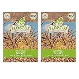 FLORTUS BIO Dinkel Getreide Samen 150g | Alte Sorten Urgetreide zur Herstellung von Dinkelmehl Nudeln Brot Müsli & Microgreens | Sprossen Samen