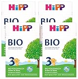 HiPP 3 Bio Folgemilch (4 x 600g) - nach dem 10. Monat, mit Omega-3 (DHA, ALA), Calcium, Vitamin D, in bester Bio-Qualität