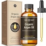 Bio Arganöl kaltgepresst für Gesicht, Haut & Haare - 100 ml ohne Zusätze mit Pipette